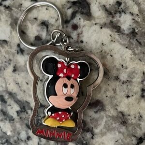 Disney Minnie Mouse Keychain with Red and Black Accents